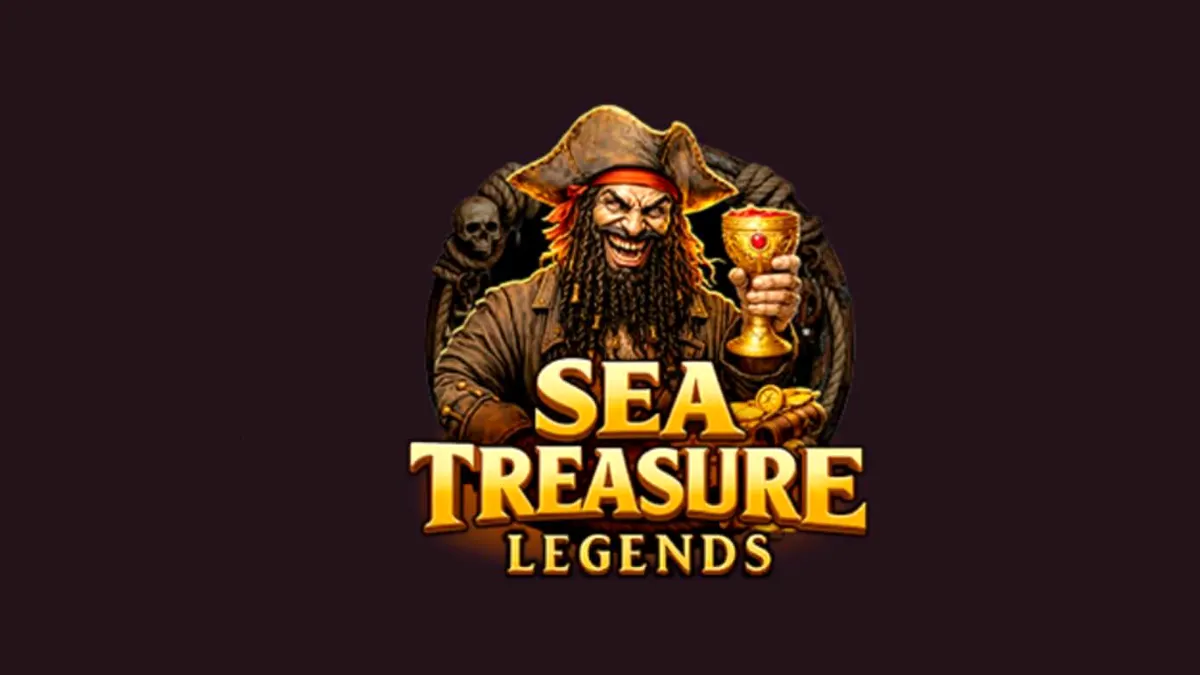 Tampilan visual slot Sea Treasures Legend dengan tema bajak laut dan kapal di lautan